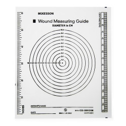 Wound Measuring Guide McKesson Metric / English Clear Plastic 5 X 7 Inch  (100/BX)