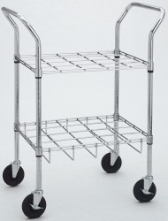 E, D, C or M9 Oxygen Cylinder Cart Chrome Chrome  (1/EA)