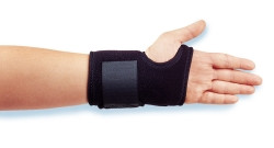 Wrist Brace Gel Wrist Wrap Mineral Oil / Neoprene / OK Cloth Right Hand Black One Size Fits Most  (1/EA)