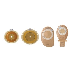 Ostomy Barrier Sensura® Flex Trim to Fit, Standard Wear Double Layer Adhesive 50 mm Flange Red Code System 5/8 to 1-3/4 Inch Opening  (5/BX)