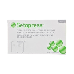 Compression Bandage Setopress® 4 Inch X 4 Yard Safety Pin Closure White NonSterile High Compression  (1/EA)