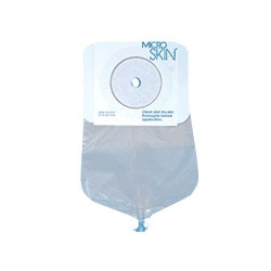 Urostomy Pouch MicroSkin® One-Piece System 9 Inch Length Up to 1-3/4 Inch Stoma Drainable Flat, Trim to Fit  (10/BX)