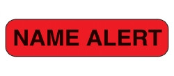 Pre-Printed Label Barkley® Advisory Label Red Paper Name Alert Black Alert Label 3/8 X 1-5/8 Inch  (1000/PK)