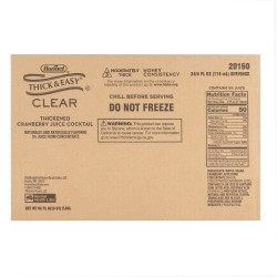 Thickened Beverage Thick & Easy® 4 oz. Portion Cup Cranberry Juice Cocktail Liquid  (24/CS)