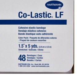 Cohesive Bandage Co-Lastic® 1-1/2 Inch X 5 Yard Self-adherent Closure Assorted Colors NonSterile Standard Compression  (48/CS)
