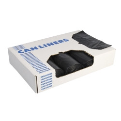 Trash Bag Heritage™ 60 gal. Black Reprocessed Resin 1.5 mil 38 X 58 Inch Star Seal Bottom Flat Pack  (100/CS)