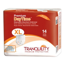 Unisex Adult Absorbent Underwear Tranquility® Premium DayTime™ Pull On with Tear Away Seams X-Large Disposable Heavy Absorbency  (14/BG)