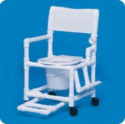 Shower Chair Standard Fixed Arms PVC Frame Mesh Backrest 17-1/4 Inch Seat Width  (1/EA)