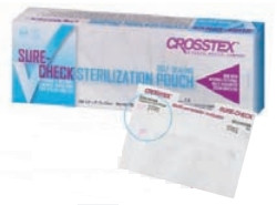 Sterilization Pouch Sure-Check® Ethylene Oxide (EO) Gas / Steam 3-1/2 X 9 Inch Transparent Self Seal Film  (200/BX)