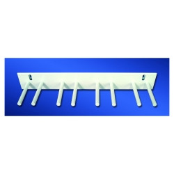 Apron Rack Wall Mount 4 Hooks White  (1/EA)