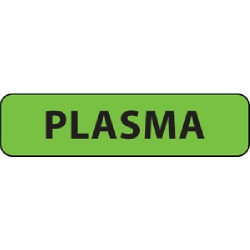 Drug Label MedVision® Anesthesia Label Plasma Fluorescent Green 5/16 X 1-1/4 Inch  (1/RL)