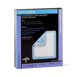 Super Absorbent Dressing OptiLock® 5 X 5-1/2 Inch Rectangle  (10/BX)