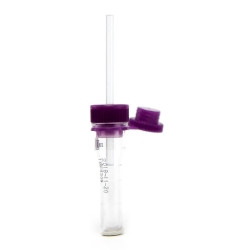 Safe-T-Fill® Capillary Blood Collection Tube K2 EDTA Additive 2.1 X 113 mm 150 µL Purple Pierceable Attached Cap Plastic Tube  (50/BG)