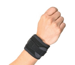 Wrist Support "Squeeze" Ulnar Compression Wrap Wraparound / Wristlet Neoprene Left or Right Wrist Black One Size Fits Most  (1/EA)