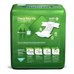 Unisex Adult Incontinence Brief FitRight™ Plus 2X-Large Disposable Moderate Absorbency  (80/CS)