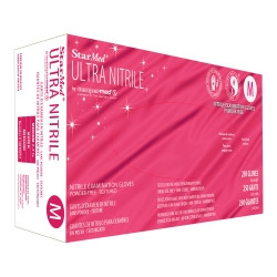 Exam Glove StarMed® Ultra Medium NonSterile Nitrile Standard Cuff Length Textured Fingertips Blue Not Rated  (2500/CS)
