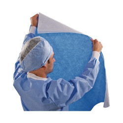 QUICK CHECK* H100 Sterilization Wrap White / Blue 12 X 12 Inch Dual Layer SMS Polypropylene Steam / EO Gas / Hydrogen Peroxide  (480/CS)