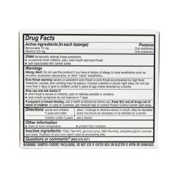 Sore Throat Relief Major® 15 mg - 4 mg Strength Lozenge 18 per Box  (18/PK)