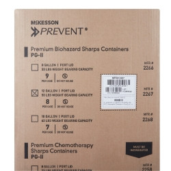Sharps Container McKesson Prevent® Red Base 20-4/5 H X 17-3/10 W X 13 L Inch Vertical Entry 12 Gallon  (1/EA)