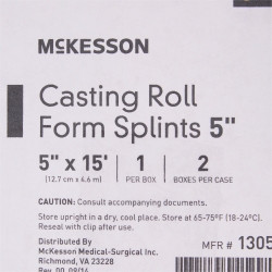 Padded Splint Roll McKesson 5 Inch X 15 Foot Fiberglass White  (1/BX)