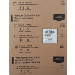 Chemotherapy Waste Container McKesson Prevent® Yellow Base 24-3/5 H X 17-3/10 W X 13 L Inch Vertical Entry 18 Gallon  (1/EA)