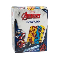 Adhesive Strip American® White Cross Stat Strip® 3/4 X 3 Inch Plastic Rectangle Kid Design (Captain America / Iron Man) Sterile  (1/BX)