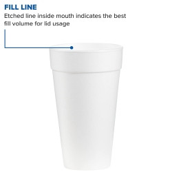 Drinking Cup WinCup® 20 oz. White Styrofoam Disposable  (1/SL)
