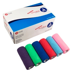 Cohesive Bandage Sensi-Wrap 6 Inch X 5 Yard Self-adherent Closure Red / Green / Purple / Dark Blue / Pink / Light Blue NonSterile Standard Compression  (12/CS)