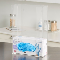 Glove Box Holder McKesson Horizontal Mounted 3-Box Capacity Clear 4-1/4 X 11 X 16 Inch Plastic  (1/EA)