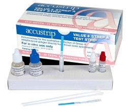 Respiratory Test Kit Accustrip Value+™ Strep A Test 25 Tests CLIA Waived  (25/BX)