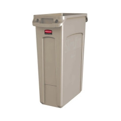 Trash Can Rubbermaid® Slim Jim® 23 gal. Rectangular Beige LLDPE Open Top  (1/EA)