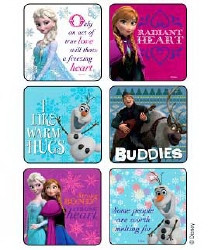 Disney® 75 per Unit Frozen Snowflakes n Slogans Sticker  (90/PK)