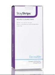 Skin Closure Strip StayStrips® 1/4 X 3 Inch Nonwoven Material Flexible Strip White  (1/EA)
