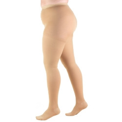 Compression Pantyhose Truform®Plus Size Waist High Medium Beige Closed Toe  (1/EA)