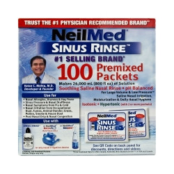 Saline Nasal Rinse Refill Kit Neilmed® Sinus Rinse™ 100 Packets  (100/BX)