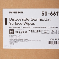 McKesson Surface Disinfectant Premoistened Manual Pull Wipe 65 Count Canister Alcohol Scent NonSterile  (1/BX)
