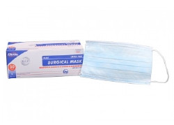 Surgical Mask Dukal® Pleated Tie Closure One Size Fits Most Blue NonSterile ASTM Level 1 Adult  (300/CS)