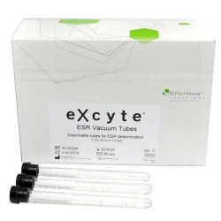 Excyte® Vacuum Tube Venous Blood Collection Tube Sodium Citrate Additive 8 X 120 mm 1 mL Black Conventional Closure Glass Tube  (50/BX)