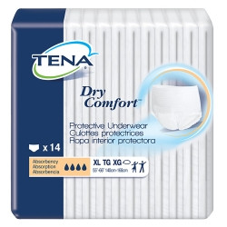 Unisex Adult Absorbent Underwear TENA® Dry Comfort™ Pull On with Tear Away Seams X-Large Disposable Moderate Absorbency  (14/PK)