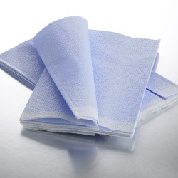 Stretcher Sheet Flat Sheet 40 X 96 Inch Blue Tissue / Poly / Tissue Disposable  (12/PK)