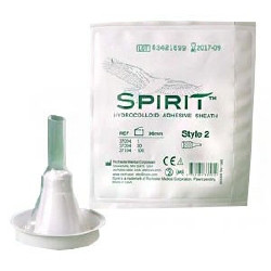 Male External Catheter Spirit™3 Self-Adhesive Hydrocolloid Silicone Intermediate  (100/CS)