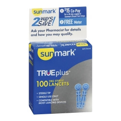 Lancet for Lancing Device sunmark® 28 Gauge Twist Off Cap Multiple Sites  (100/BX)