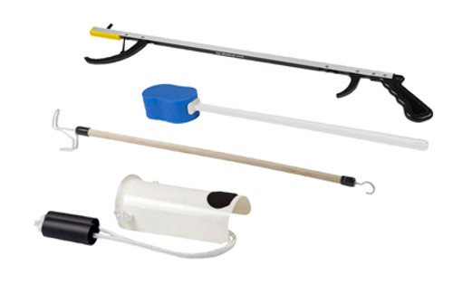 FabLife™ Hip Kit: 32" reacher, contoured sponge, formed sock aid, 24" dressing stick (860085)