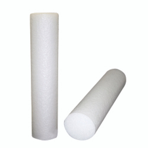 CanDo® Round Therapy Foam Roller Jumbo White Polyethylene Foam 8 X 36 Inch (M-1015591)