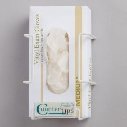 Glove Box Holder Countertips™ Horizontal or Vertical Mounted 1-Box Capacity White 4.3 X 5.9 X 7.7 Inch Coated Wire (M-1038399)