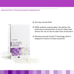 Surgical Glove McKesson Perry® Synthetic Surgical Gloves Size 5.5 Sterile Polychloroprene Standard Cuff Length Smooth Cream Chemo Tested (M-1044743)