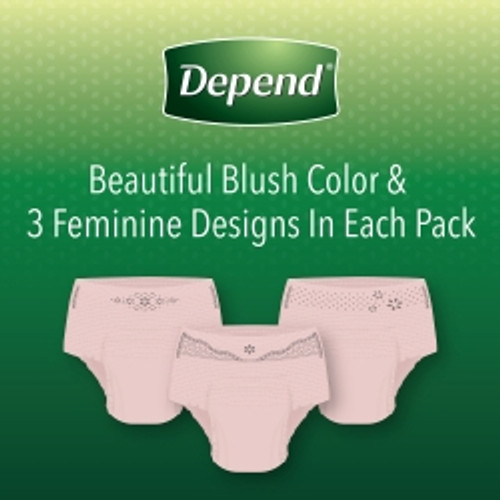 Female Adult Absorbent Underwear Depend® FIT-FLEX® Pull On with Tear Away Seams Large Disposable Heavy Absorbency (M-1090308)