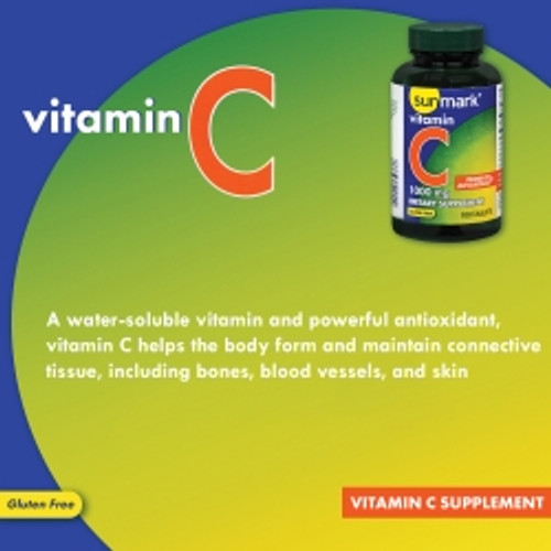 Vitamin C Supplement sunmark® Ascorbic Acid 1000 mg Strength Tablet 100 per Bottle (M-1111281)