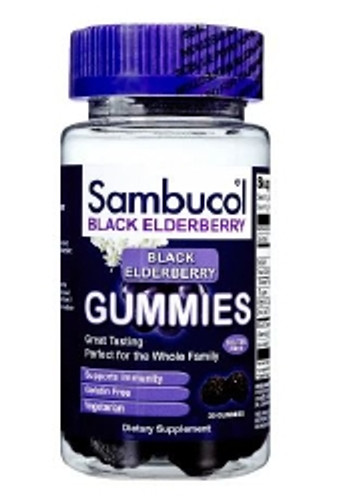 Dietary Supplement Sambucol® Black Elderberry Extract 50 mg Strength Gummy 30 per Bottle Black Elderberry (M-1130013)