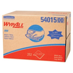 Task Wipe WypAll® X60 White NonSterile Hydroknit Fabric 12-1/2 X 16-4/5 Inch Disposable,73117  (252/CS)